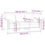 Sofá de 3 plazas con cojines tela negro 180 cm de , Sofás - Ref: Foro24-3200857, Precio: 263,60 €, Descuento: %