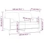 Sofá de 2 plazas con cojines terciopelo marrón 140 cm de , Sofás - Ref: Foro24-3200888, Precio: 226,04 €, Descuento: %