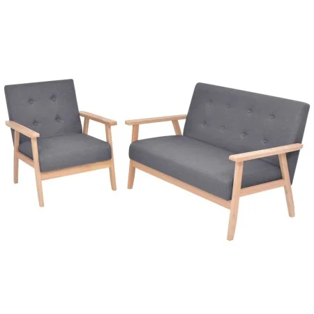 Juego de sofás de tela de 2 piezas color gris oscuro de , Sofás - Ref: Foro24-274923, Precio: 376,87 €, Descuento: %
