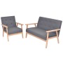 Juego de sofás de tela de 2 piezas color gris oscuro de , Sofás - Ref: Foro24-274923, Precio: 383,58 €, Descuento: %