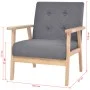 Juego de sofás de tela de 2 piezas color gris oscuro de , Sofás - Ref: Foro24-274923, Precio: 376,87 €, Descuento: %