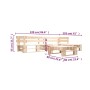Set de muebles de palés para jardín 4 piezas madera natural de , Conjuntos de jardín - Ref: Foro24-277490, Precio: 254,22 €, ...