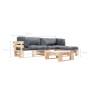 Muebles de palets de jardín con cojines arena 4 piezas madera de , Conjuntos de jardín - Ref: Foro24-277492, Precio: 417,63 €...