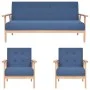 Juego de sofás de 3 piezas tela azul de , Sofás - Ref: Foro24-279146, Precio: 588,06 €, Descuento: %
