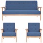 Juego de sofás de 3 piezas tela azul de , Sofás - Ref: Foro24-279146, Precio: 600,43 €, Descuento: %