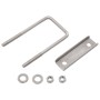 Conector en U para postes de valla 25 sets 60x40 mm de vidaXL, Accesorios para rejas y vallas - Ref: Foro24-144504, Precio: 4...