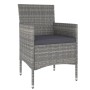Conjunto de silla de jardín y taburete 4 piezas ratán PE gris de , Sillas de jardín - Ref: Foro24-310611, Precio: 146,12 €, D...