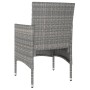 Conjunto de silla de jardín y taburete 4 piezas ratán PE gris de , Sillas de jardín - Ref: Foro24-310611, Precio: 146,12 €, D...