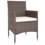 Juego de silla de jardín y taburete 4 piezas ratán PE marrón de , Sillas de jardín - Ref: Foro24-310613, Precio: 201,86 €, De...
