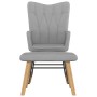 Silla mecedora con reposapiés tela gris claro de , Mecedoras - Ref: Foro24-327622, Precio: 116,47 €, Descuento: %