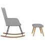 Silla mecedora con reposapiés tela gris claro de , Mecedoras - Ref: Foro24-327622, Precio: 116,47 €, Descuento: %