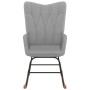 Silla mecedora con reposapiés tela gris claro de , Mecedoras - Ref: Foro24-327622, Precio: 116,47 €, Descuento: %