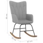 Silla mecedora con reposapiés tela gris claro de , Mecedoras - Ref: Foro24-327622, Precio: 116,47 €, Descuento: %