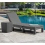 Keter Daytona graphite-colored sun lounger with cushion by , Loungers - Ref: Foro24-441306, Price: 169,61 €, Discount: %