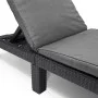 Keter Daytona graphite-colored sun lounger with cushion by , Loungers - Ref: Foro24-441306, Price: 169,61 €, Discount: %