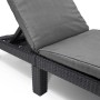 Keter Tumbona con cojín Daytona color grafito de , Tumbonas - Ref: Foro24-441306, Precio: 157,93 €, Descuento: %