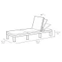 Keter Daytona graphite-colored sun lounger with cushion by , Loungers - Ref: Foro24-441306, Price: 169,61 €, Discount: %