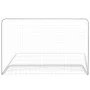 Porterías de fútbol 2 uds con red 182x61x122 cm acero blanco de vidaXL, Porterías de fútbol - Ref: Foro24-276047, Precio: 75,...
