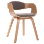 Sillas de comedor 4 unidades madera curvada y tela gris taupe de , Sillas de comedor - Ref: Foro24-3054822, Precio: 523,37 €,...