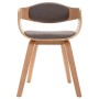 Sillas de comedor 4 unidades madera curvada y tela gris taupe de , Sillas de comedor - Ref: Foro24-3054822, Precio: 523,37 €,...