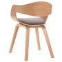 Sillas de comedor 4 unidades madera curvada y tela gris taupe de , Sillas de comedor - Ref: Foro24-3054822, Precio: 523,37 €,...