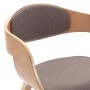 Sillas de comedor 4 unidades madera curvada y tela gris taupe de , Sillas de comedor - Ref: Foro24-3054822, Precio: 523,37 €,...
