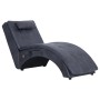 Diván de masaje con almohada de piel de ante artificial gris de , Divanes - Ref: Foro24-281350, Precio: 235,12 €, Descuento: %