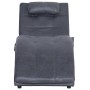 Diván de masaje con almohada de piel de ante artificial gris de , Divanes - Ref: Foro24-281350, Precio: 235,12 €, Descuento: %