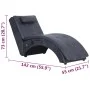 Diván de masaje con almohada de piel de ante artificial gris de , Divanes - Ref: Foro24-281350, Precio: 231,68 €, Descuento: %