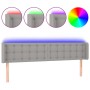 Cabecero con LED de tela gris claro 183x16x78/88 cm de vidaXL, Cabeceros y pies de cama - Ref: Foro24-3123684, Precio: 76,85 ...