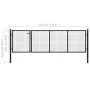 Anthrazitgraues Gartentor aus Stahl 350x100 cm von vidaXL, Gartentore - Ref: Foro24-144323, Preis: 408,97 €, Rabatt: %