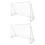 Porterías de fútbol de acero 2 unidades 240x90x150 cm de vidaXL, Porterías de fútbol - Ref: Foro24-276045, Precio: 120,18 €, ...