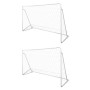 Porterías de fútbol de acero 2 unidades 240x90x150 cm de vidaXL, Porterías de fútbol - Ref: Foro24-276045, Precio: 124,03 €, ...