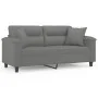 2-seater sofa with dark gray microfiber fabric cushions, 140 cm by , Sofas - Ref: Foro24-3200973, Price: 244,07 €, Discount: %