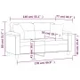 2-seater sofa with dark gray microfiber fabric cushions, 140 cm by , Sofas - Ref: Foro24-3200973, Price: 244,07 €, Discount: %