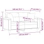 Sofá de 2 plazas con cojines tela microfibra gris oscuro 140 cm de , Sofás - Ref: Foro24-3200973, Precio: 260,74 €, Descuento: %