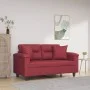 2-Sitzer-Sofa mit Kunstlederkissen rot rot 120 cm von , Sofas - Ref: Foro24-3200986, Preis: 249,07 €, Rabatt: %