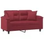 2-Sitzer-Sofa mit Kunstlederkissen rot rot 120 cm von , Sofas - Ref: Foro24-3200986, Preis: 249,07 €, Rabatt: %