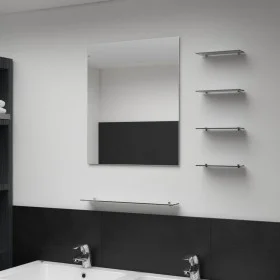 Espejo de pared con 5 estantes plateado 50x60 cm de vidaXL, Espejos - Ref: Foro24-249444, Precio: 36,18 €, Descuento: %