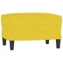 Sofá de 3 plazas con taburete de tela amarillo claro 180 cm de , Sofás - Ref: Foro24-3201140, Precio: 265,98 €, Descuento: %