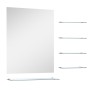 Espejo de pared con 5 estantes plateado 50x60 cm de vidaXL, Espejos - Ref: Foro24-249444, Precio: 36,38 €, Descuento: %