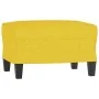 Sofá de 3 plazas con taburete de tela amarillo claro 180 cm de , Sofás - Ref: Foro24-3201156, Precio: 328,15 €, Descuento: %