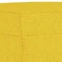 Sofá de 3 plazas con taburete de tela amarillo claro 180 cm de , Sofás - Ref: Foro24-3201156, Precio: 328,15 €, Descuento: %