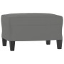 Sofá de 3 plazas y taburete tela microfibra gris oscuro 180 cm de , Sofás - Ref: Foro24-3201233, Precio: 368,54 €, Descuento: %