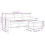Sofá de 3 plazas y taburete tela microfibra gris oscuro 180 cm de , Sofás - Ref: Foro24-3201233, Precio: 360,06 €, Descuento: %