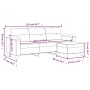 Sofá de 3 plazas y taburete tela microfibra gris oscuro 180 cm de , Sofás - Ref: Foro24-3201233, Precio: 368,54 €, Descuento: %
