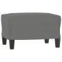 Sillón con taburete tela de microfibra gris oscuro 60 cm de , Sofás - Ref: Foro24-3201227, Precio: 210,14 €, Descuento: %