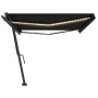 Toldo retráctil manual con luz LED gris antracita 500x350 cm de , Toldos - Ref: Foro24-3069864, Precio: 624,86 €, Descuento: %