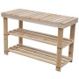 Zapatero 2 en 1 con banco 2 uds madera maciza de vidaXL, Zapateros y organizadores de calzado - Ref: Foro24-276040, Precio: 8...