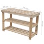 Zapatero 2 en 1 con banco 2 uds madera maciza de vidaXL, Zapateros y organizadores de calzado - Ref: Foro24-276040, Precio: 8...